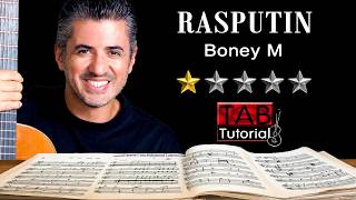 Rasputin by Boney M | Fingerstyle Guitar Tutorial + Sheet &amp; Tab