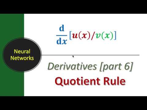 Lecture 13 Derivatives Part 6 | Quotient Rule of Differentiation