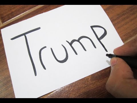 How to turn words DONALD TRUMP into a Cartoon ! Learn...