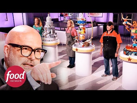 Hanging upside-down cake sweeps the competition | Cake Wars | Food Network Latin America