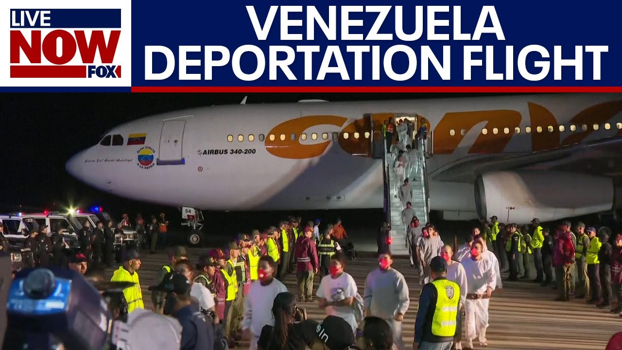 Border crisis: Flight carrying deported migrants arrive in Venezuela | LiveNOW from FOX