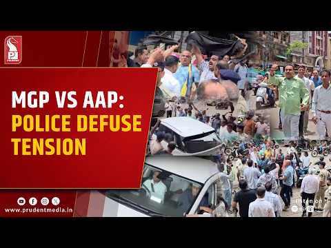 Black Flags, Slogans and Showdown: AAP-MGP Face Off Over Power Bills in Ponda