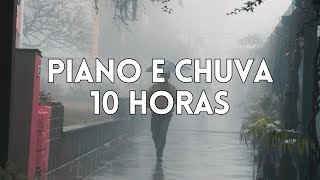 10 Horas Louvores e Hinos Com Chuva e Piano Instrumental | Orar, Dormir, Acalmar, Relaxar, Estudar