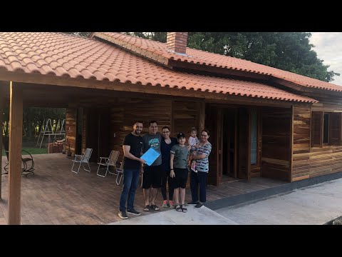 CASA REALIZADA EM ITAQUI-RS | FAMÍLIA MUITO SATISFEITA | SONHO DE MADEIRA NOBRE