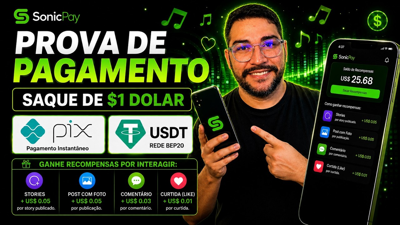 PRIMEIRO SAQUE NESSA REDE SOCIAL | SONICPAY