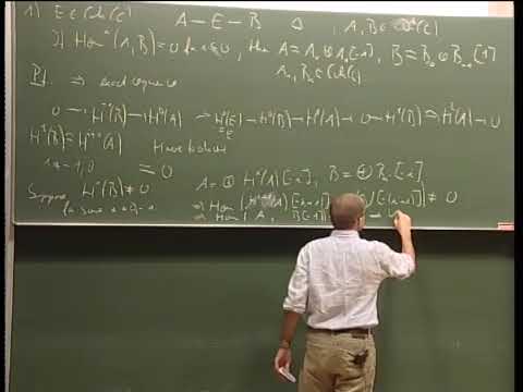 Prof. Daniel Huybrechts | Introduction to derived categories and stability conditions - III
