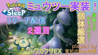 最終日分！【#ポケスリ】ミュウツー厳選！本日2本立て!【#ポケモンスリープ】貴重なキャンチケ使用！無課金な中堅勢？ワカクサ本島EX+８５％Plus+所持。Pokémon Sleepのんびり実況♪