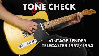 Video thumbnail for TONE CHECK: Vintage 1952 / 1954 Fender Blackguard Telecaster Demo by Cream City Music