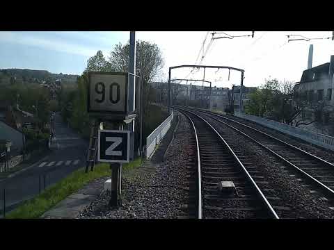 Cabride Saint-Rémy-les-Chevreuse - Aéroport CDG2 TGV et Garage, en cabine du RER B 1080p