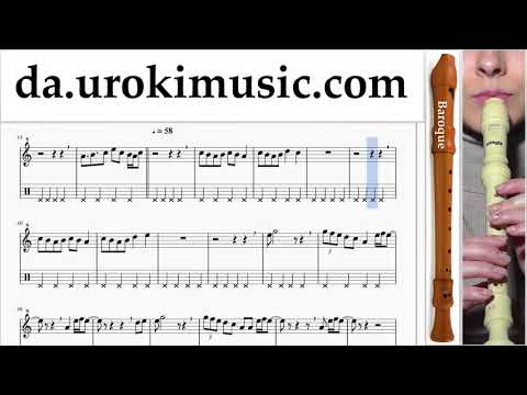 Blokfløjteundervisning (Barok) Dua Lipa - New Rules Uddannelse Metode Del 2 um-i246