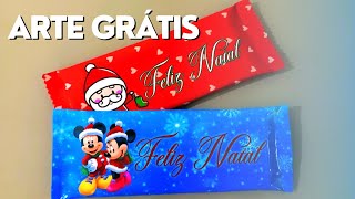 Como fazer barras de chocolate personalizada para o Natal/arte disponível
