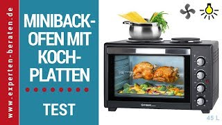 Testbericht ☑ Minibackofen mit Kochplatten FA-5045-4 von TZS First Austria ► Zum Test
