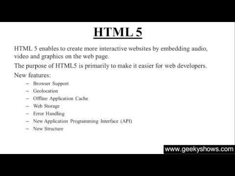 12 Features of HTML 5 Hindi