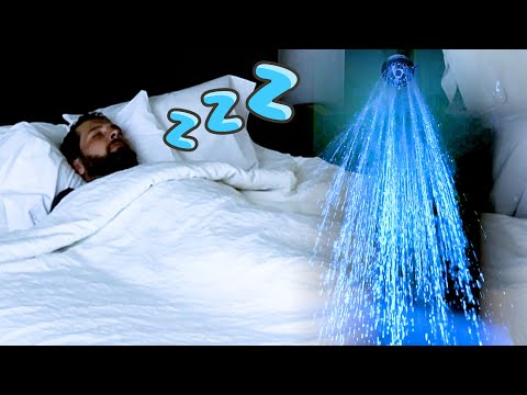 SPEND THE NIGHT In A Luxury Hotel | Shower Sounds + AC White Noise Sleep