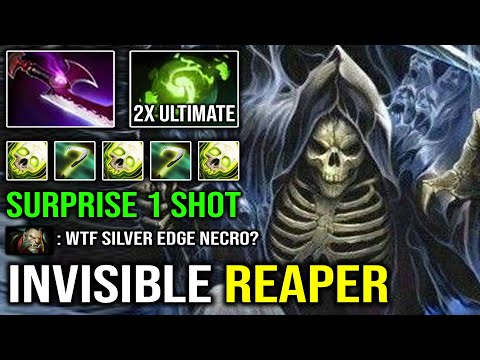 WTF INVISIBLE REAPER Surprise 1 Shot Refresher + Silver Edge Necrophos EPIC Meta Dota 2