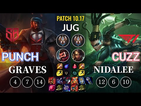 SB Punch Graves vs T1 Cuzz Nidalee Jungle - KR Patch 10.17