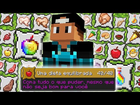 NÃO VOU PARAR ATÉ COMER TODAS AS COMIDAS DO MINECRAFT