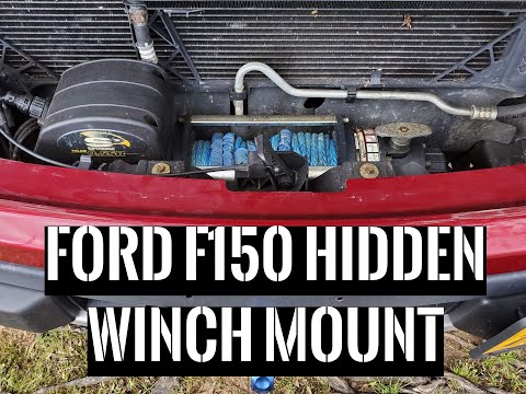 Ford F150 Raptor hidden winch setup.