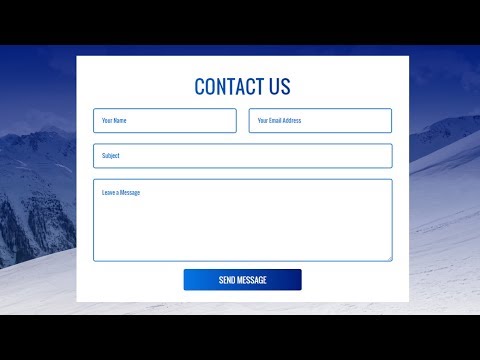 How To Create Contact Us Form In HTML and CSS | Make Contact Us Form Design
