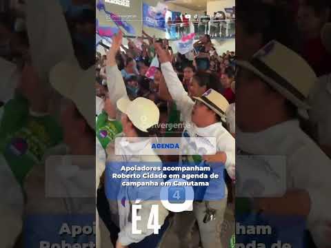 Apoiadores acompanham Roberto Cidade em agenda de campanha em Canutama