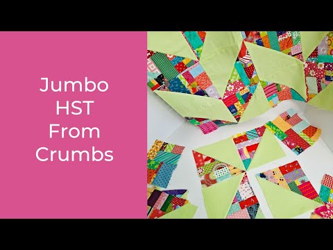 Jumbo Half Square Triangles with Crumb Fabric