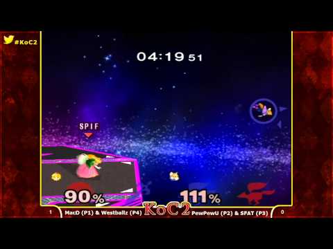 KoC2 - MacD & Westballz Vs. PewPewU & SFAT - Melee Doubles Losers Finals - SSBM