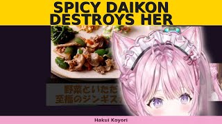 Spicy Shredded Daikon Radish Makes Koyori Scream It's Spicy Repeatedly【Hololive】