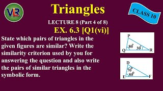 Download Lagu Class 10 Chapter 6 Triangles || Exercise 6.3 Q1(vi) || NCERT (2019) Thumbnail