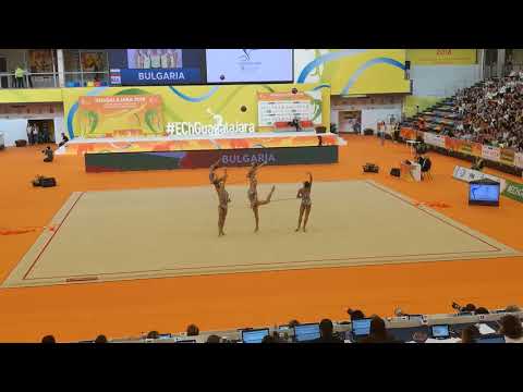 Bulgaria 3 balls 2 ropes European Rythmic Gymnastics Guadalajara 2018
