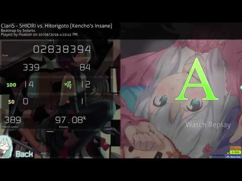 osu! 107pp SHIORI vs. Hitorigoto [Kencho's Insane] 1xMiss 97.08%