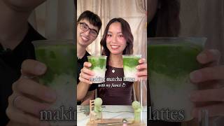 making matcha lattes w/ my new fiancé 💍🍵
