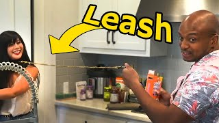Lacari put her on a Leash