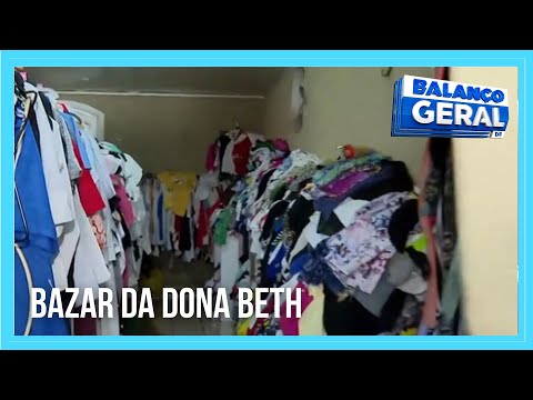 Com mais de 100 mil peças de roupas, bazar da dona Beth é o maior do DF