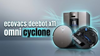 שואב רובוטי שוטף Ecovacs deebot X11 omni cyclone 💦 שוטף בלי הפסקה ‼️