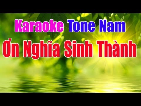 Ơn Nghĩa Sinh Thành Karaoke || Tone Nam - Nhạc Sống Thanh Ngân