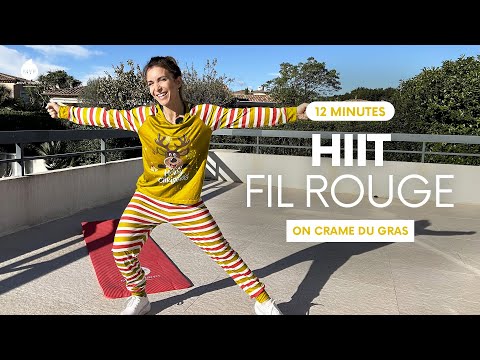 🔥 12 min HIIT FIL ROUGE - Brûle la graisse définitivement -  SANS RÉGIME -   Jessica Mellet
