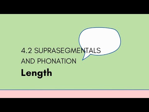 4.2 Suprasegmentals and Phonation - Length