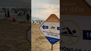 No swimming at the beach in D #danang #vietnam #travel #shorts #funny #beach