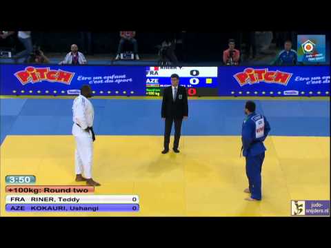 Judo 2014 European Championships Montpellier: Riner (FRA) - Kokauri (AZE) [+100kg]