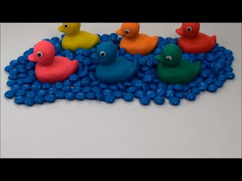 Play Learn Colours Playdough Ideas Ducks with Disney Themed Molds Fun and Creative for Kids Video