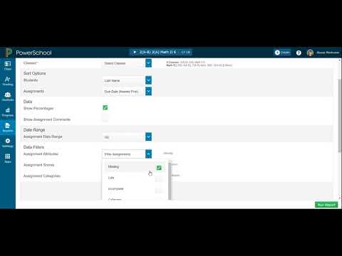 Powerteacher Pro Missing Assignment Report