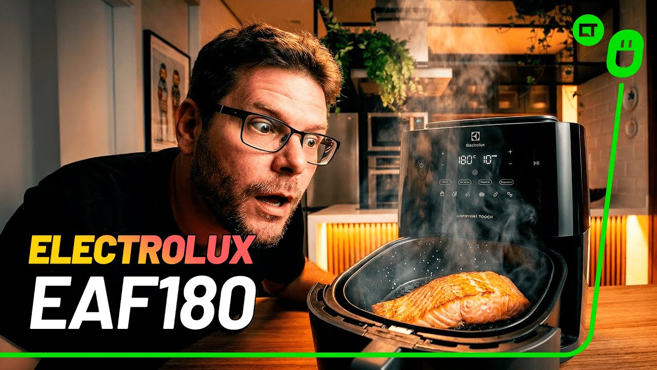 Miniatura da avaliação em vídeo de Fritadeira Elétrica sem Óleo Electrolux EAF40 Rita Lobo 5,8L 1400W Cinza