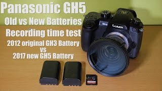 Panasonic GH5 Battery Test. Old vs New batteries recording time