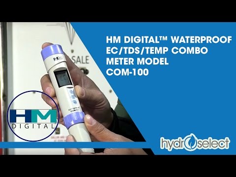 HM Digital™ Waterproof EC/TDS/TEMP Combo Meter Model COM-100