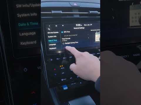 How to set up daylight saving time in Hyundai Santa Cruz Limited. #hyundai