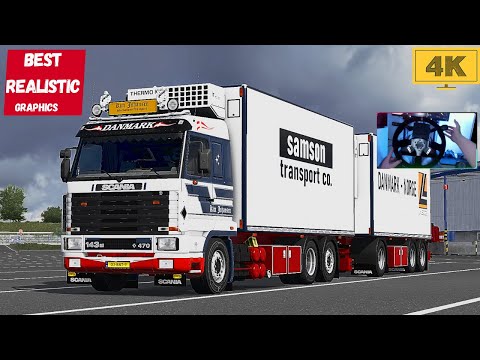 Scania 143M | OPEN PIPE | 470 Combo | Realistic Driving | JBX2+PNG +RESHADE |  Navia - Gijón
