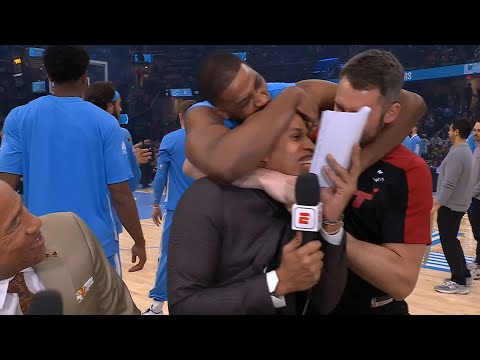 Kevin Love and Tristan Thompson put Richard Jefferson in a headlock on Live TV 😂