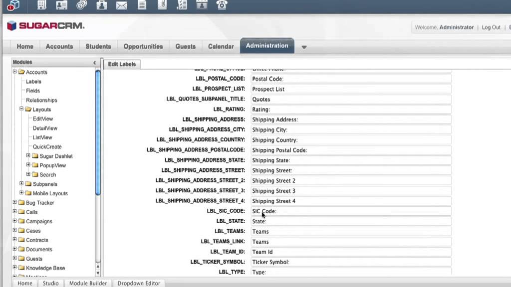 Creating Field Labels studio 1