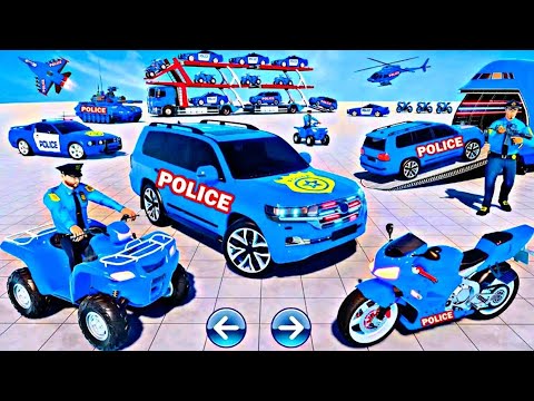 Police Car Cargo Transport Simulator 3D - US Truck Transporter Trailer Driver - Android iOS Gameplay