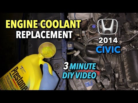 Honda Civic Engine Coolant Change 2012 - 2015 - 3 Minute DIY Video